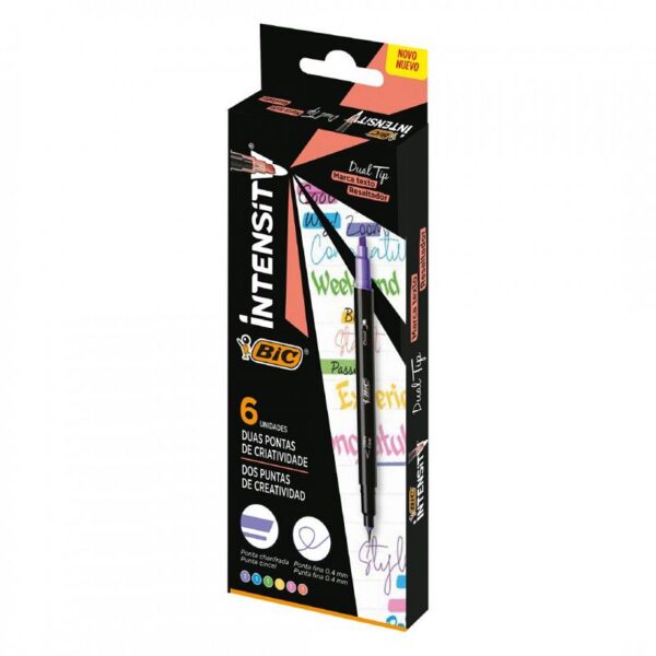 RESALTADOR BIC INTENSITY  DUO BLISTER SURTIDO X 6 U.