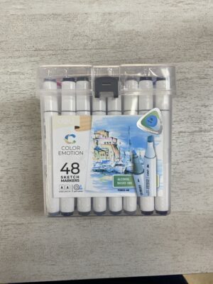 MARCADOR DELI SKETCH PERMANENTE DOBLE PTA. FINA/BISELADA BOX X 48 U.