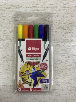MARCADOR FILGO BRUSH DUO X 6 (DBSH-E6-CLA)