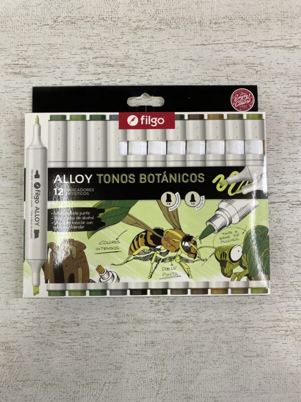 MARCADOR FILGO ALLOY TONOS NEUTROS X 12 DOBLE PUNTA