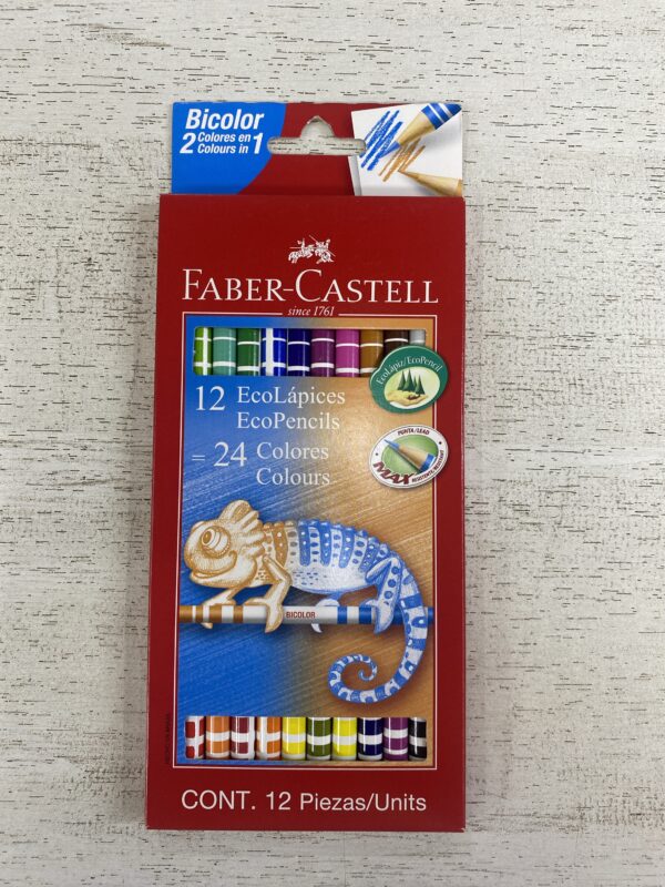 LAPICES DE COLORES FABER CASTELL BICOLOR X 12 LARGOS