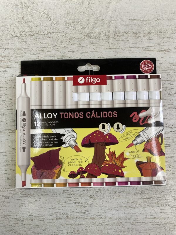 MARCADOR FILGO ALLOY TONOS NEUTROS X 12 DOBLE PUNTA