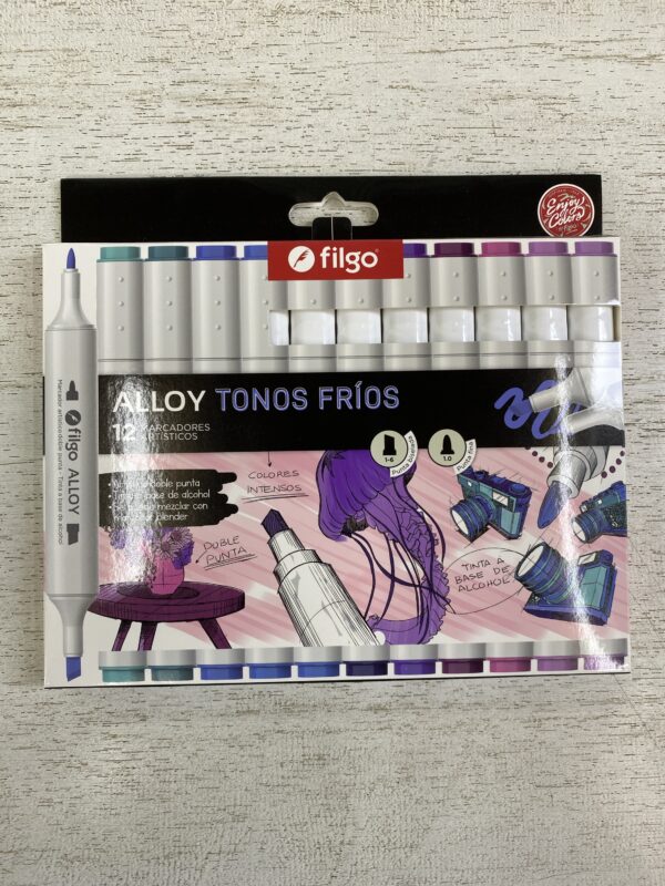 MARCADOR FILGO ALLOY TONOS NEUTROS X 12 DOBLE PUNTA