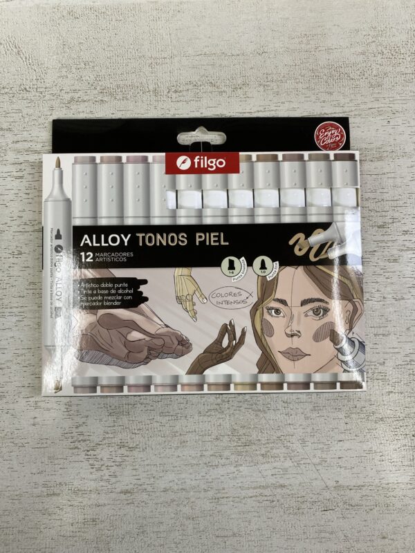 MARCADOR FILGO ALLOY TONOS NEUTROS X 12 DOBLE PUNTA