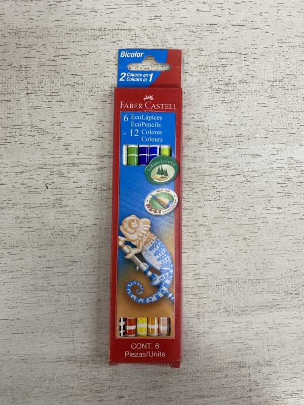 LAPICES DE COLORES FABER CASTELL BICOLOR X 6 LARGOS