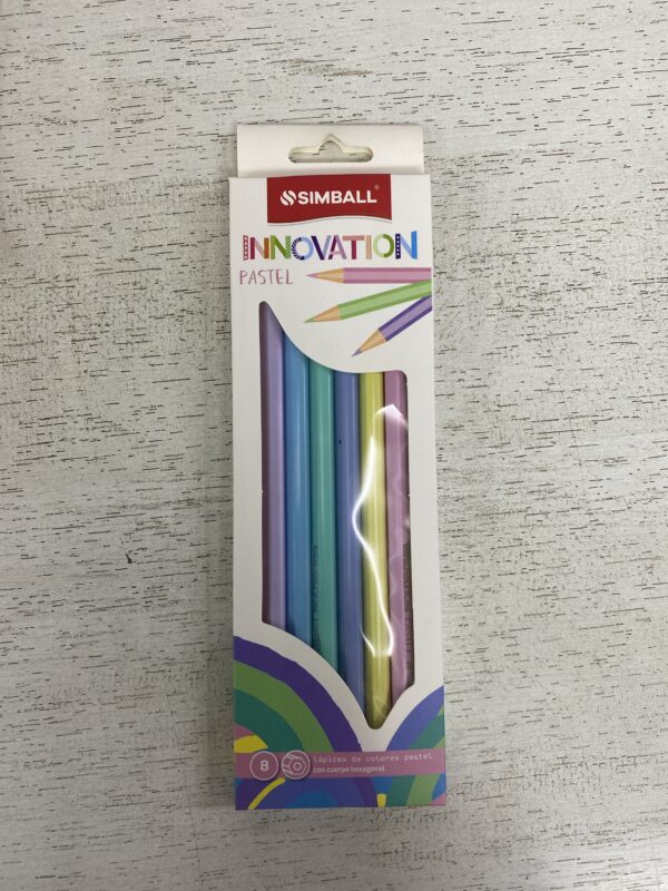 LAPICES DE COLORES SIMBALL INNOVATION PASTEL X 8