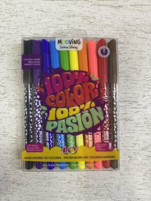 MARCADOR MOOVING 100% COLOR X10 (3021010)