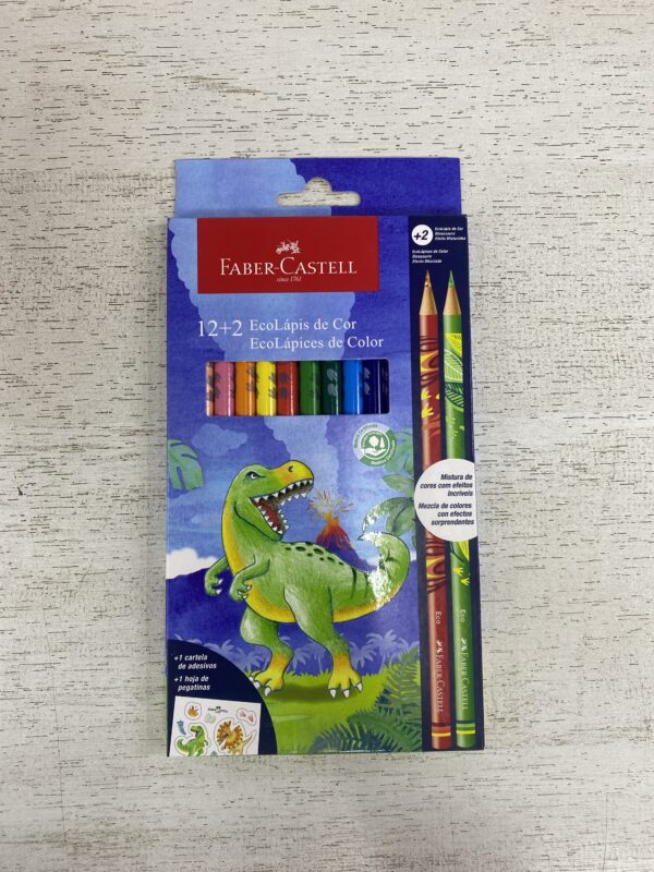 LAPICES DE COLORES FABER CASTELL X 12 + 2 ECOLAPIS