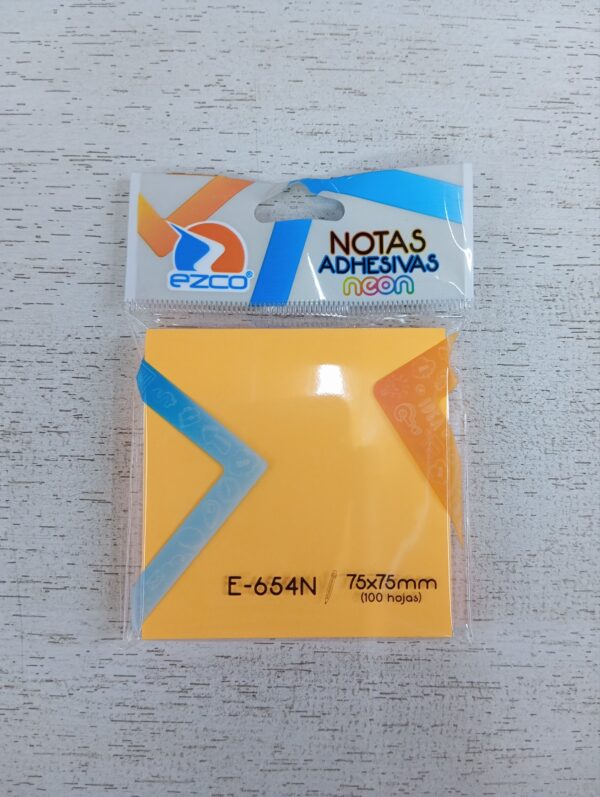NOTAS ADHESIVAS EZCO NEON 75 MM X 75 MM