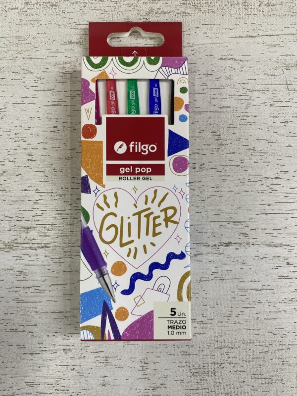 BOLIGRAFO FILGO GLITTER X 5