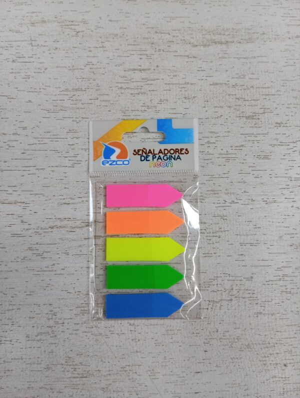 NOTAS ADHESIVAS EZCO BANDERA 5 COLORES NEON