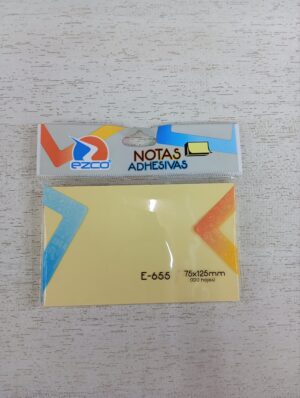 NOTAS ADHESIVAS EZCO 75 X 125 MM 100 HOJAS