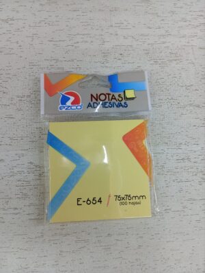 NOTAS ADHESIVAS EZCO 75 X 75 MM 100 HOJAS