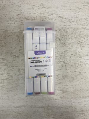 MARCADORES MULTIPAPER DOBLE PUNTA X 12