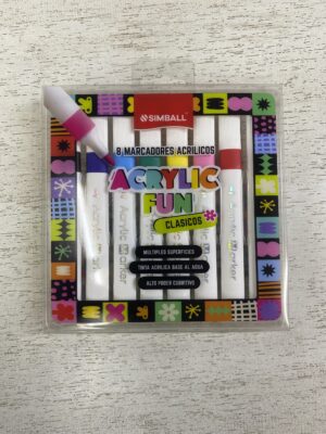 MARCADOR SIMBAL ACRYLIC FUN X 8