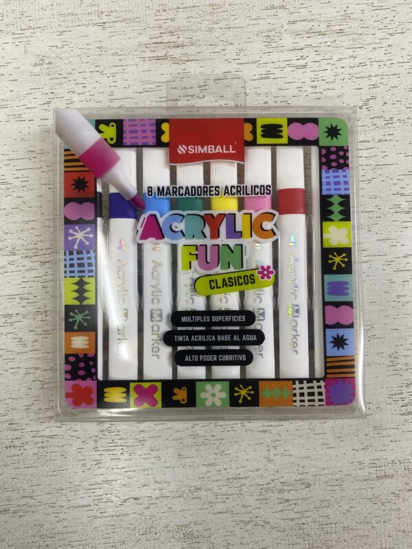 MARCADOR SIMBAL ACRYLIC FUN X 8